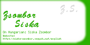 zsombor siska business card